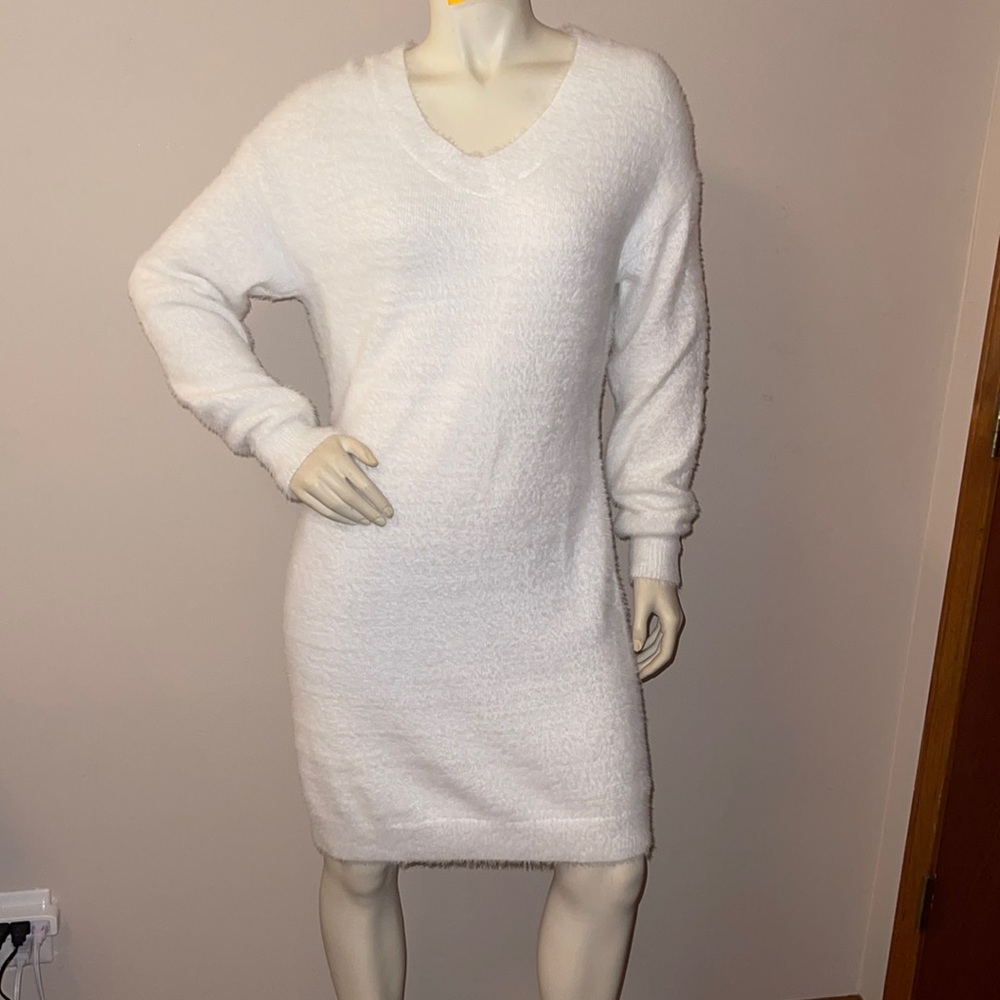 SHEIN Plus Fuzzy Sweater Dress